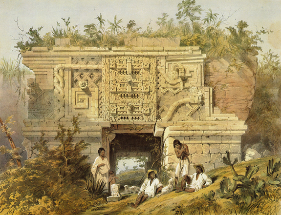 dipinto di catherwood cultura  maya